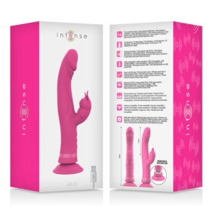 Intense High Tech-Julio Rabbit Vibrator Rosa aus Silikon-12 Geschwindigkeiten · Vibratoren (Bild 2)