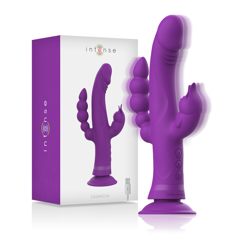 Intense High Tech-Casanova Rabbit Vibrator aus Silikon Dreifach