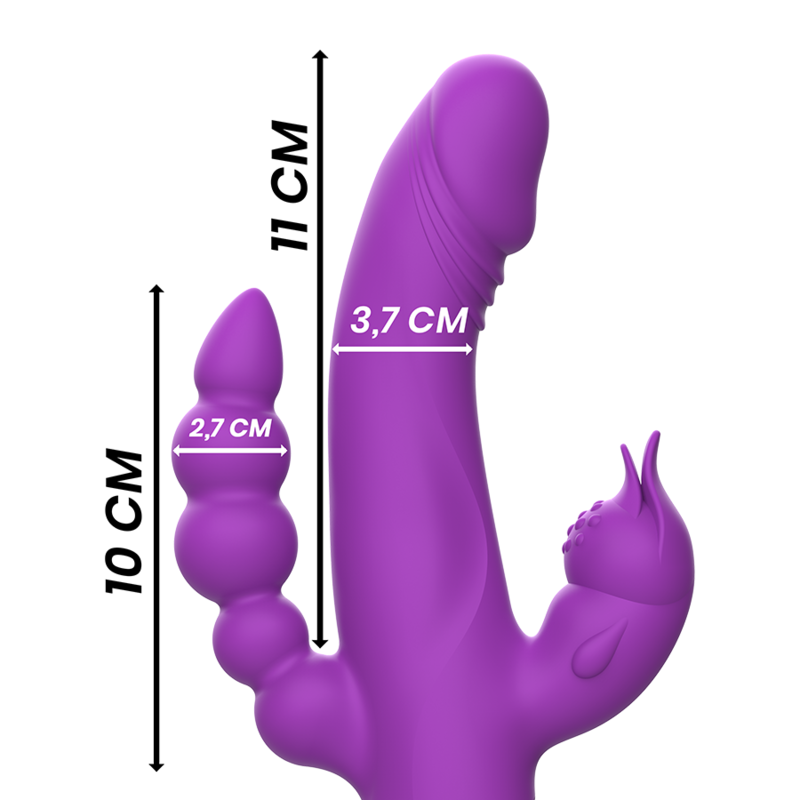 Intense High Tech-Casanova Rabbit Vibrator in Silikon Triplo · Vibratoren (Bild 5)