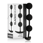 Black&silver-Harry Rosario Anal 3 Silikonkugeln 14 cm · Sextoys