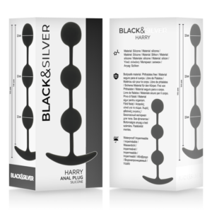 Black&silver-Harry Rosario Anal 3 Silikonkugeln 14 cm · Sextoys (Bild 4)