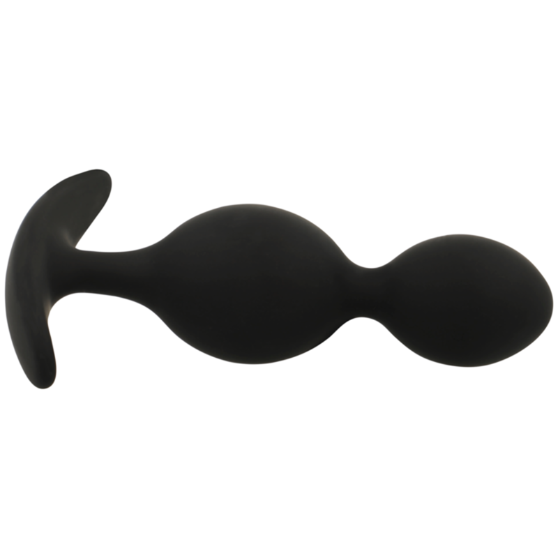 Black&silver-Orson Plug Silikon 2 Wellen Anal 9,5 cm · Sextoys (Bild 4)