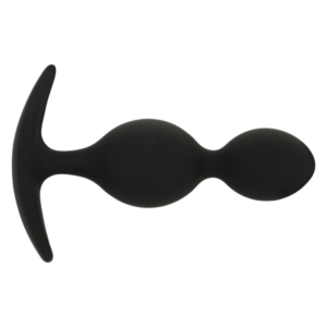 Black&silver-Orson Plug Silikon 2 Wellen Anal 9,5 cm · Sextoys (Bild 3)