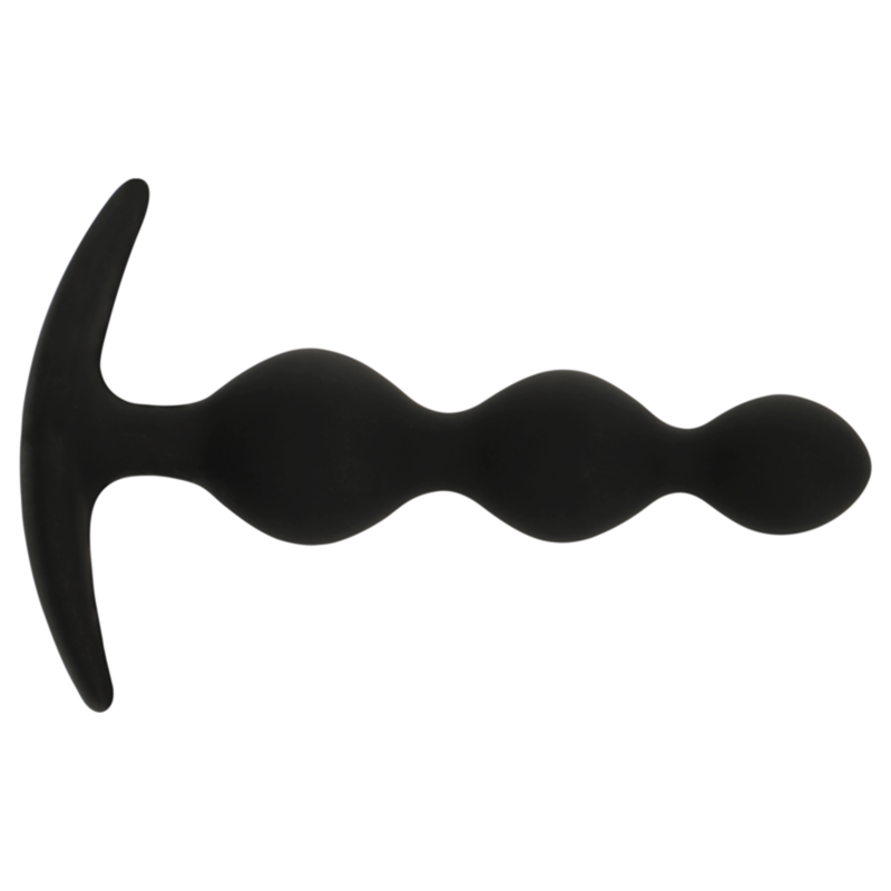 Black&silver-Rupert Kette von Analkugeln 10 cm-Silikon, Wasserdicht · Sextoys (Bild 3)