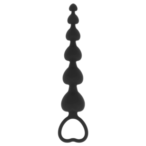 Black&silver-Mila Catena Anal ‚chain of Hearts‘ 18 cm-Silikon · Sextoys (Bild 4)