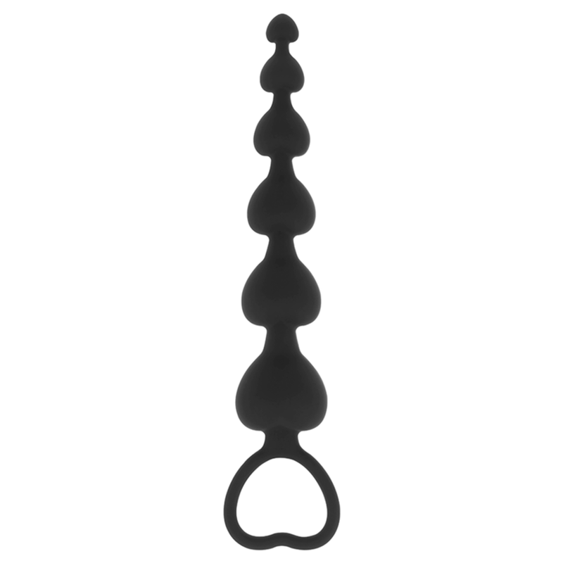 Black&silver-Mila Catena Anal ‚chain of Hearts‘ 18 cm-Silikon · Sextoys (Bild 4)