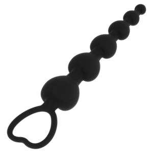 Black&silver-Mila Catena Anal ‚chain of Hearts‘ 18 cm-Silikon · Sextoys (Bild 5)