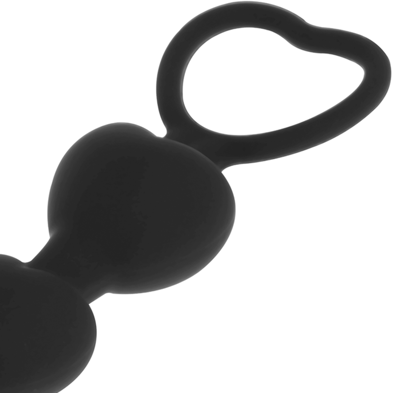 Black&silver-Mila Catena Anal ‚chain of Hearts‘ 18 cm-Silikon · Sextoys (Bild 3)