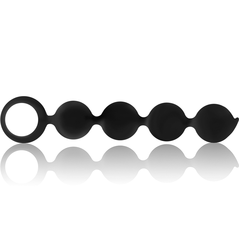 Black&silver-Lennon Rosario Anal 4 Silikonkugeln 15 cm-Waterproof · Sextoys (Bild 3)