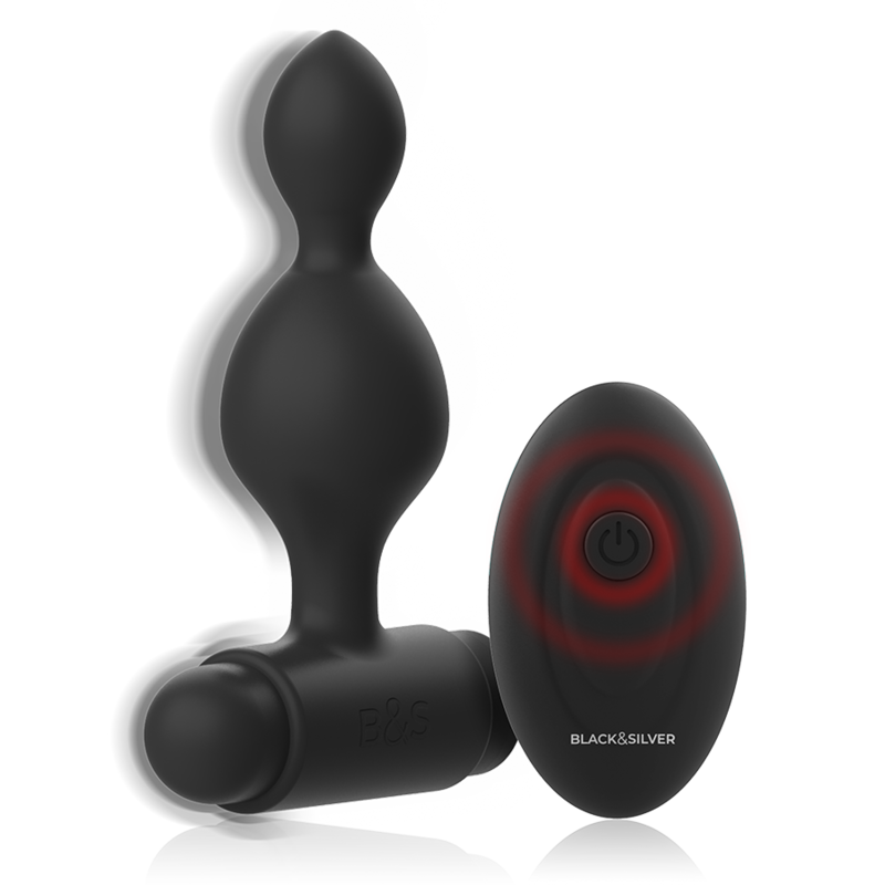 Black&silver-Tucker Klein Analplug Silikon mit Fernbedienung-10 · Vibratoren (Bild 3)