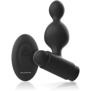 Black&silver-Tucker Klein Analplug Silikon mit Fernbedienung-10 · Vibratoren