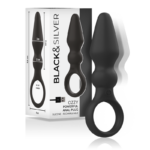 Black&silver-Ozzy Vibrator Analplug in Silikon · Vibratoren