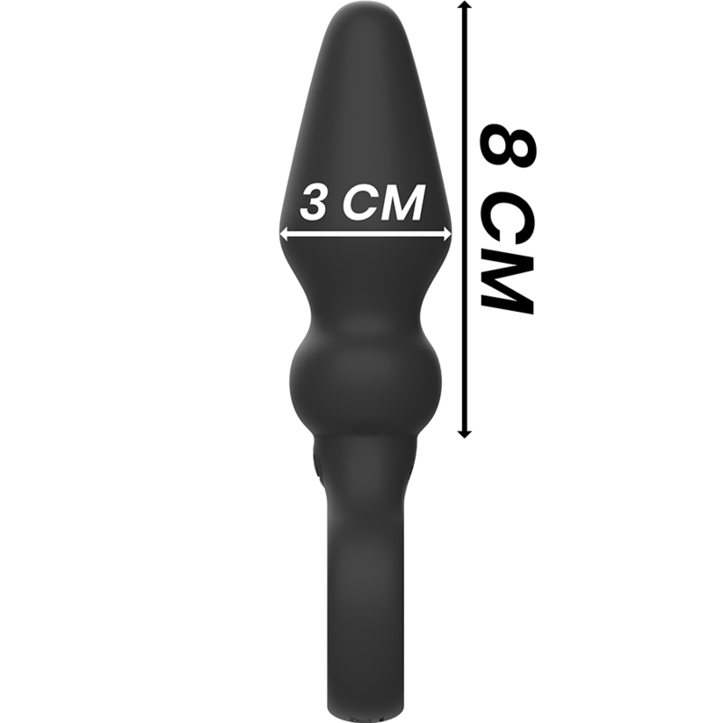 Black&silver-Ozzy Vibrator Analplug in Silikon · Vibratoren (Bild 3)