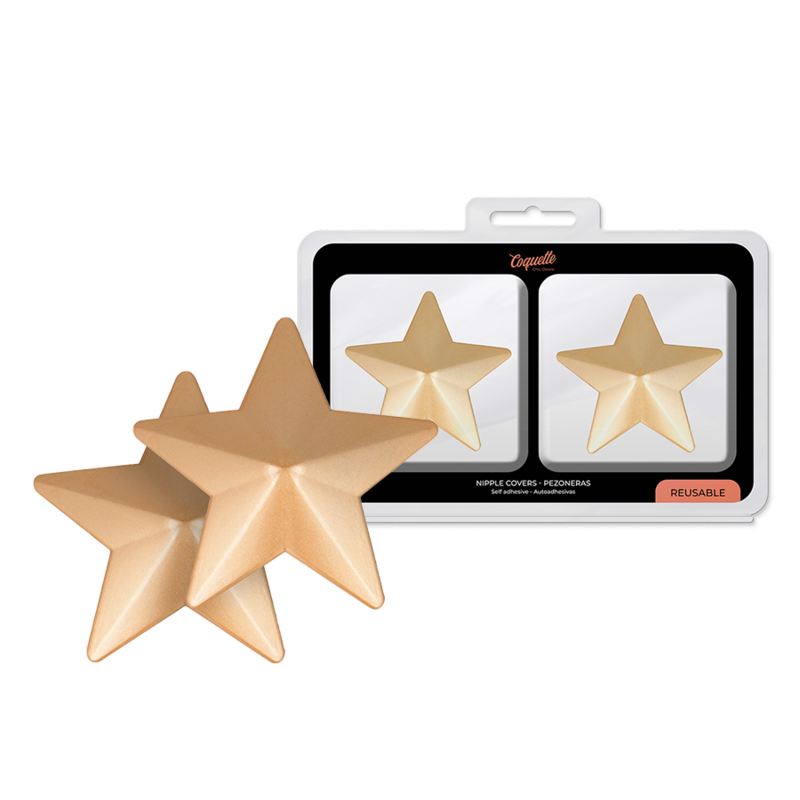 Coquette Accessories-Nippelschmuck Goldene Sterne-Metall