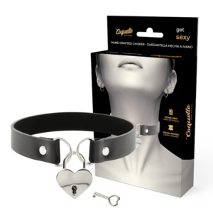 Coquette Accessories-Halskette aus Leder Vegan mit Herz Zubehör · Sextoys