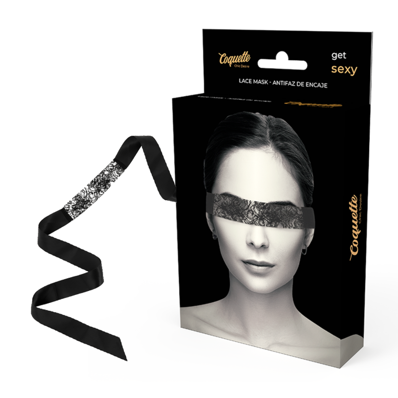 Coquette Accessories-Spitzenmaske Schwarz