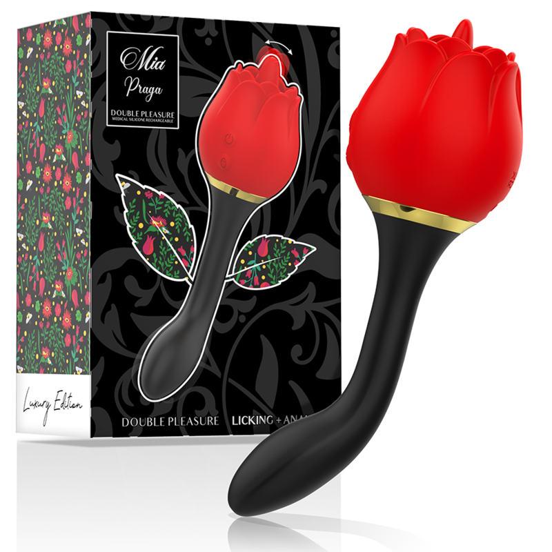 Mia-Prag Double Pleasure Leck + Anal-Silikon, 10 Geschwindigkeiten · Vibratoren