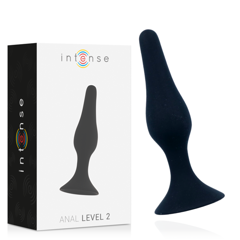 Intense Anal Toys-Anal Level 2 11.5 cm Schwarz-Silikon, wasserdicht