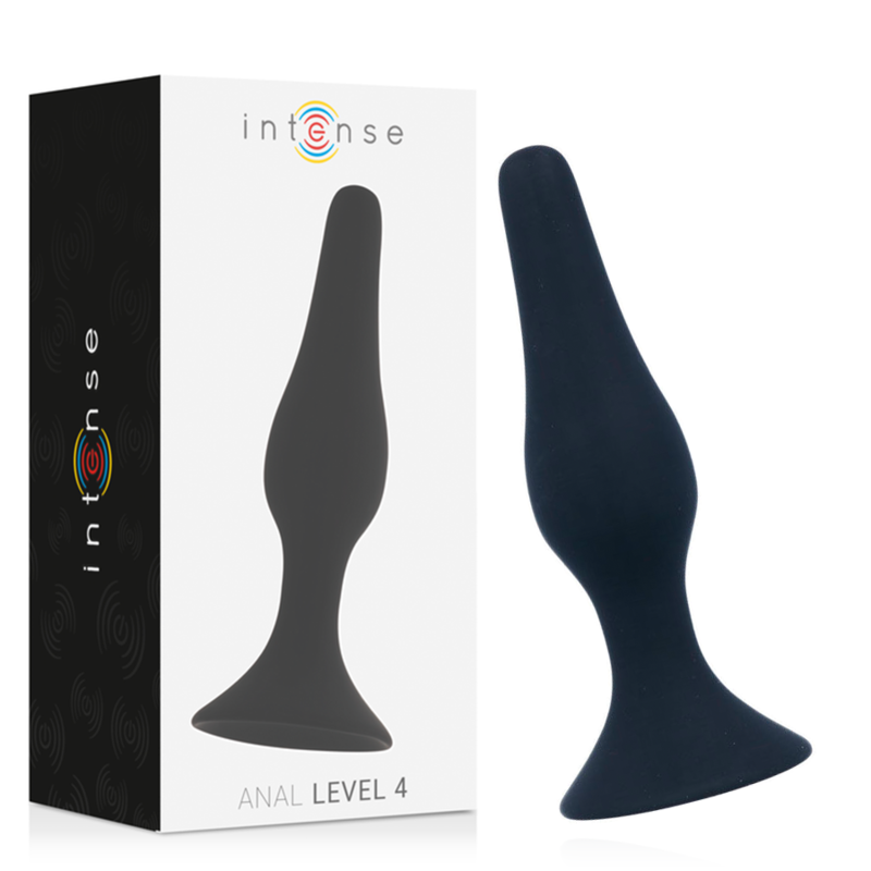 Intense Anal Toys-Anal Level 4 15.5CM Schwarz-Silikon · Sextoys