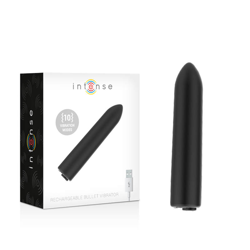 Intense Fun Toys-Bullet Vibrator wiederaufladbar, 10 Modi-10 Stufen