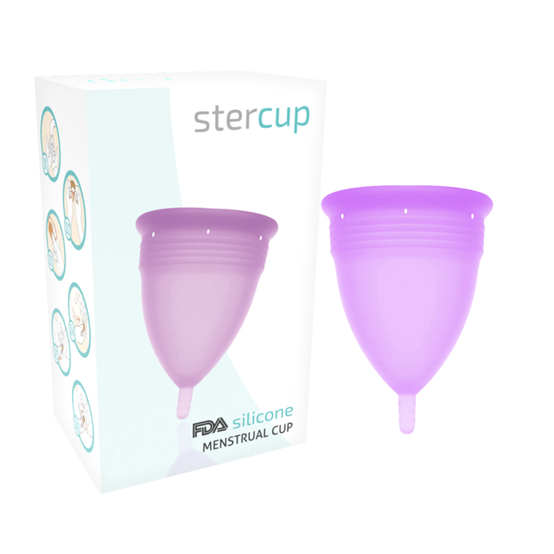 Stercup-Menstrual Cup Silikon Fda Violet – Größe S · Oralsex & Körperspiele (Bild 5)