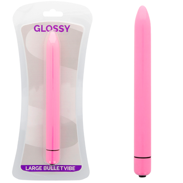 Glossy-Slim Vibrator Dunkelrosa-ABS, 3 Stufen, wasserdicht