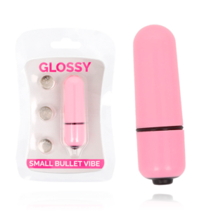 Glossy-Small Bullet Vibe Rosa-ABS, 3 Stufen, wasserdicht, leise