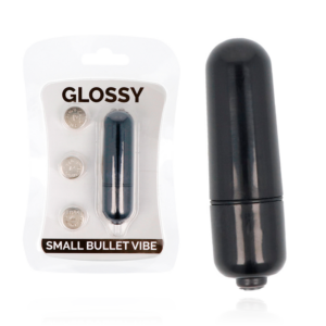 Glossy-Small Bullet Vibe Schwarz-ABS, 3 Stufen, wasserdicht