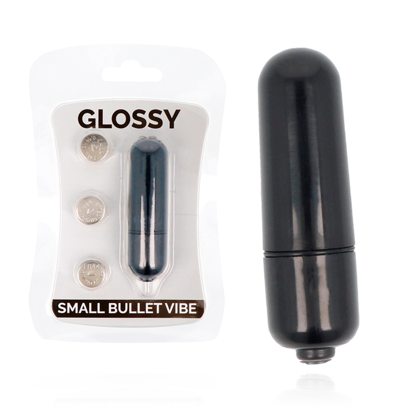 Glossy-Small Bullet Vibe Schwarz-ABS, 3 Geschwindigkeiten, Wasserdicht · Vibratoren