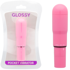 Glossy-Taschenvibrator Dunkelrosa-ABS, 3 Stufen, wasserdicht