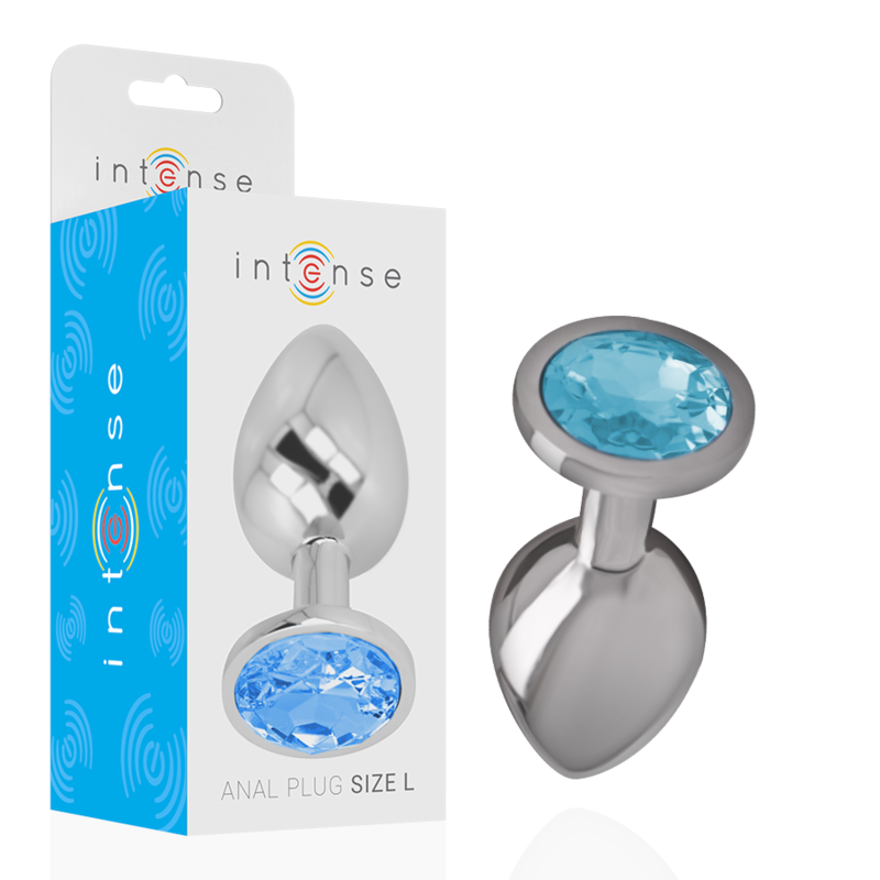 Intense Anal Toys-Analplug aus Metall mit blauem Kristall