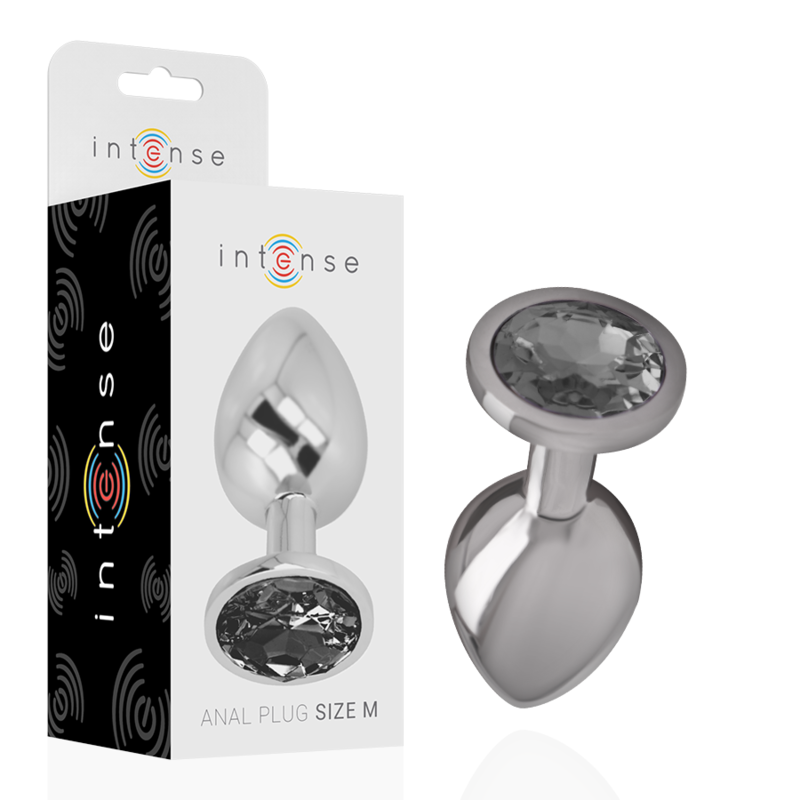 Intense-Analplug aus Metall mit dekorativem Stein · Spielzeug aus Glas & Metall