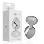 Intense Anal Toys-Analplug Metall Aluminium mit Kristall · Spielzeug aus Glas & Metall