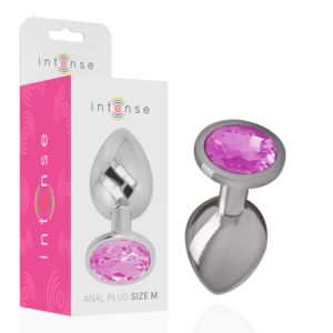 Intense Anal Toys-Analplug aus Aluminiummetall mit Rosa-Größe Kristall · Spielzeug aus Glas & Metall