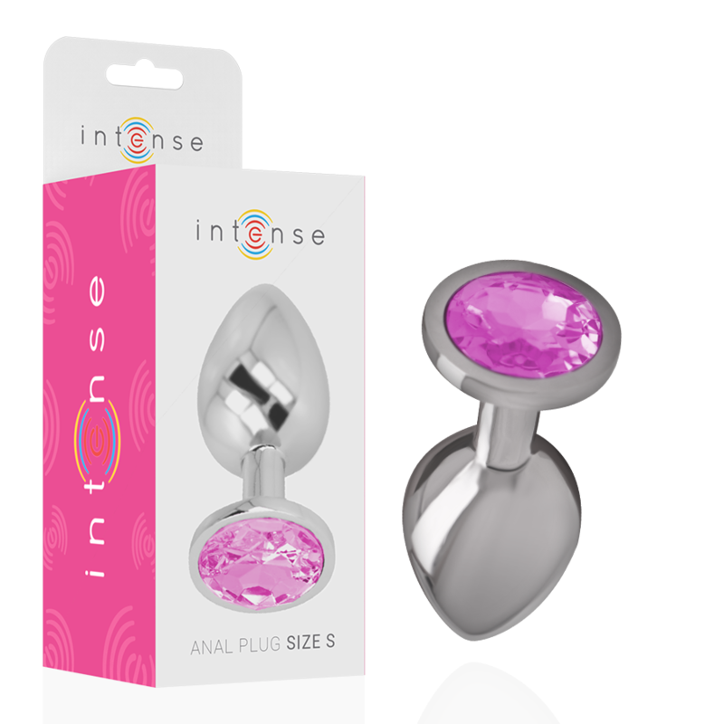 Intense Anal Toys-Analplug aus Aluminiummetall mit Rosa-Größe Kristall S · Spielzeug aus Glas & Metall