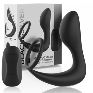 Black&silver-Analmassage mit Fernbedienung Wiederaufladbar aus Silikon · Vibratoren (Bild 6)