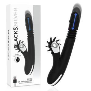 Black&silver-Bunny Reed Up & Down Vibe-Silikon, 7 Geschwindigkeiten · Vibratoren (Bild 9)