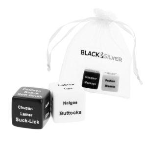 Black&silver-Würfel für Paar ES/EN · Spiele & Geschenke (Bild 2)