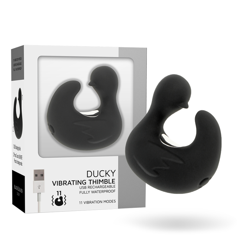 Black&silver-Duckymania Ditale stimulierend aus Silikon · Vibratoren (Bild 8)