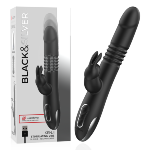 Black&silver-Kenji Up & Down Rabbit Vibrator + Fernbedienung · Vibratoren (Bild 8)