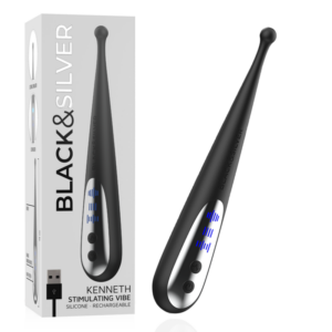 Black&silver-Kenneth Stimolating Vibe-Silikon, 10 Geschwindigkeiten · Vibratoren