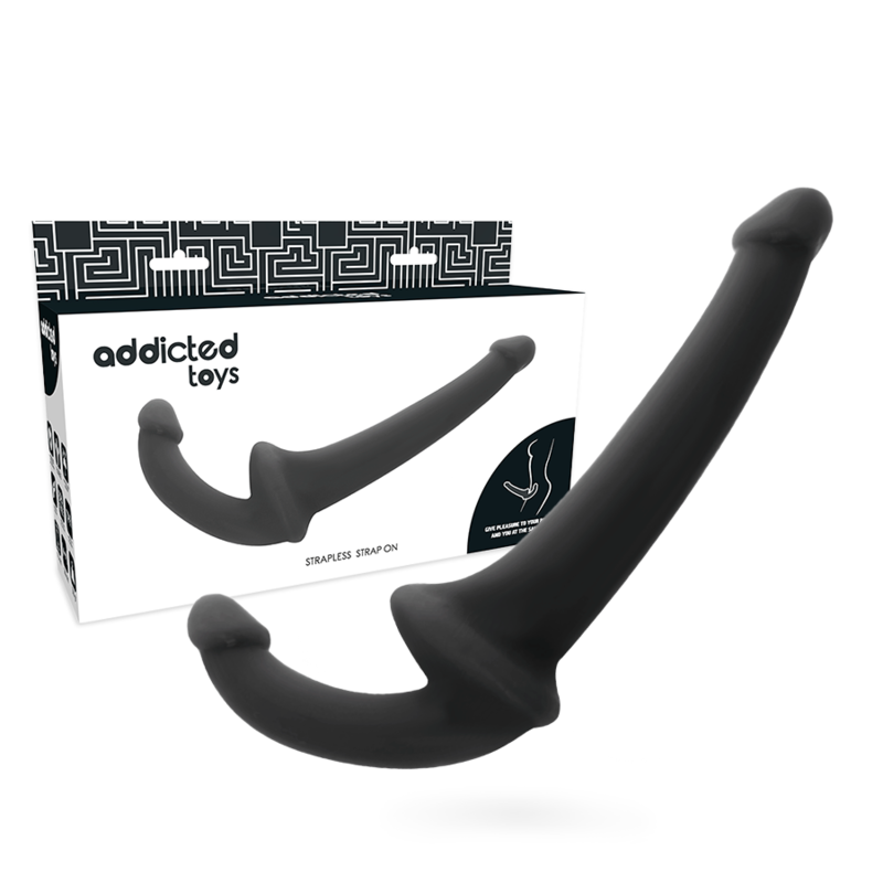 Addicted Toys-Dildo ohne Harness gekrümmt mit G-Spot-Einsatz · Strap-on & Harness (Bild 2)