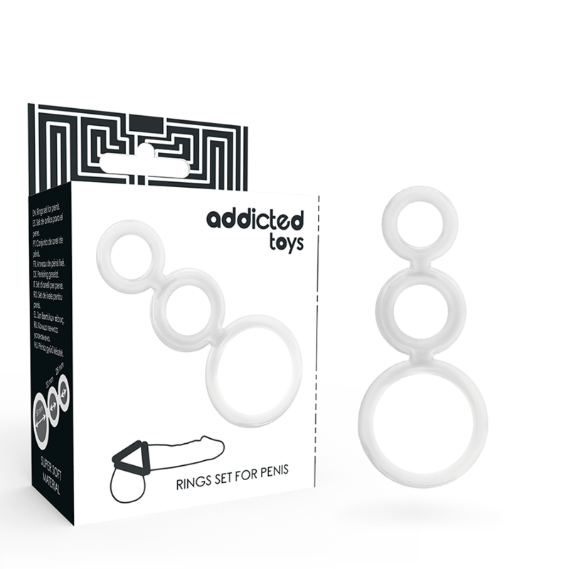 Addicted Toys-Set Ringe für Transparent Penis · Sextoys (Bild 5)