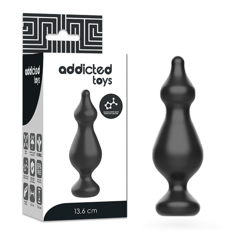Addicted Toys-Analplug 13.6 cm Schwarz-Silikon · Sextoys (Bild 6)