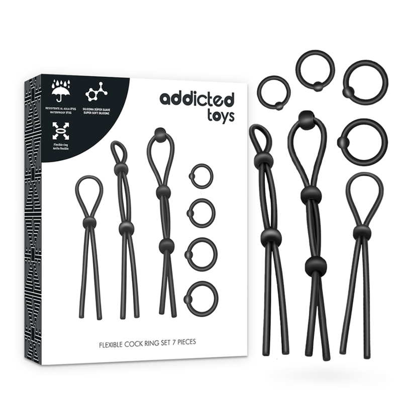 Addicted Toys-7 Set flexible Silikon Ringe für den Penis · Sextoys (Bild 8)