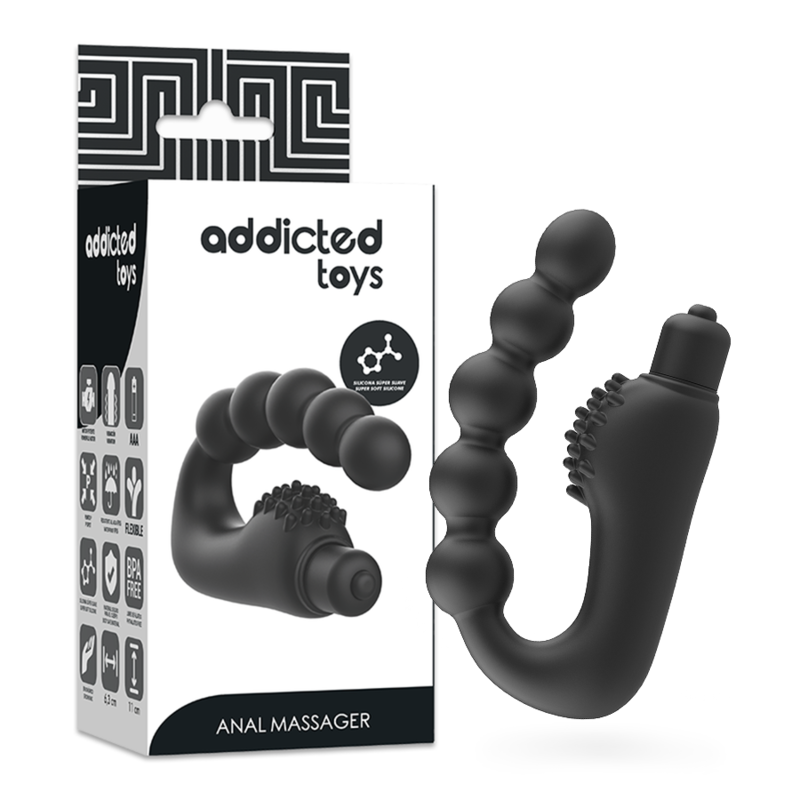 Addicted Toys-Prostata-Anal-Massager mit Vibrationen-Silikon · Sextoys (Bild 6)