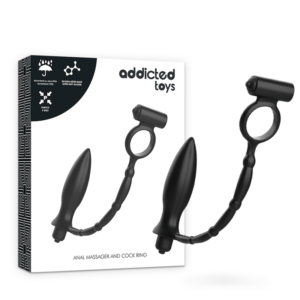 Addicted Toys-Analplug mit Vibrator-Silikonring, Wasserdicht · Sextoys (Bild 2)