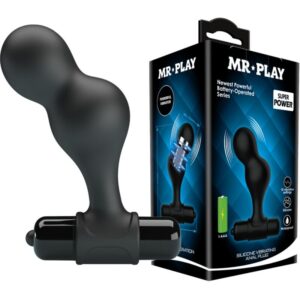 Mr Play-Anal vibrierende Stecker aus Silikon Schwarz-10 Geschwindigkeiten · Sextoys (Bild 9)