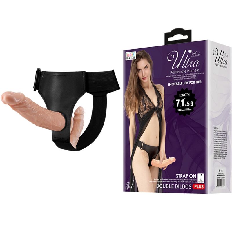 Baile Harness Collection-Ultra Dildo Double Passion mit Harness-TPR · Strap-on & Harness (Bild 7)