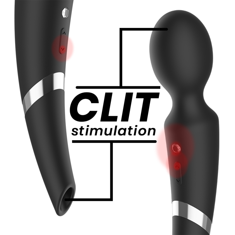 Black&silver-Beck Wand und 2-in-1-Vakuumbecher aus Silikon-10 Geschwindigkeiten · Vibratoren (Bild 3)